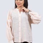 بلوز سر شانه چین دار