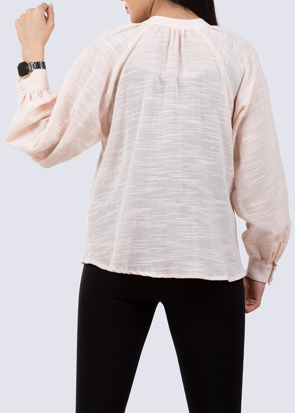 بلوز سر شانه چین دار