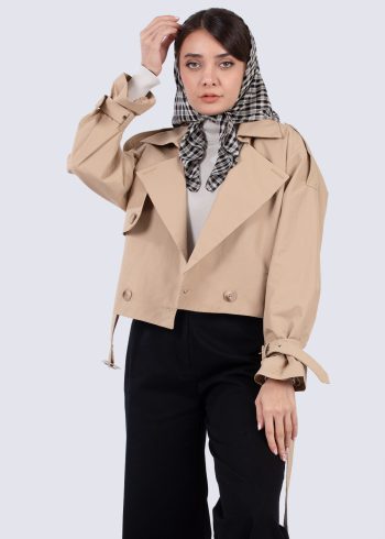 ترنچ کت کراپ زنانه اوریا
