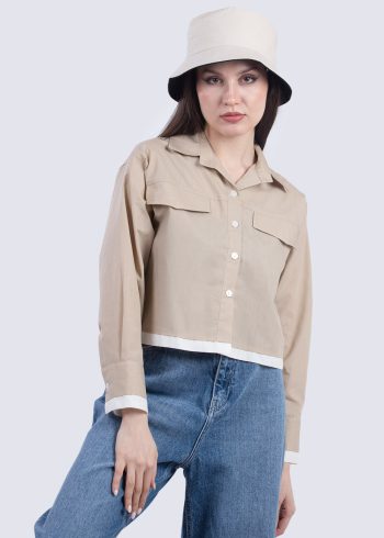 شومیز کراپ بژن