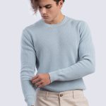 بافت یقه گرد مردانه