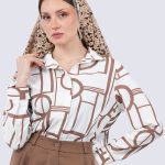 شومیز سیلک انتزاعی