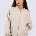 بامبرجکت زنانه ژاکارد