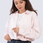 شومیز کراپ زنانه پاستلی