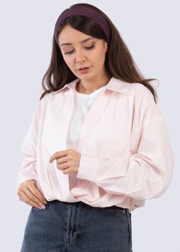 شومیز کراپ زنانه پاستلی